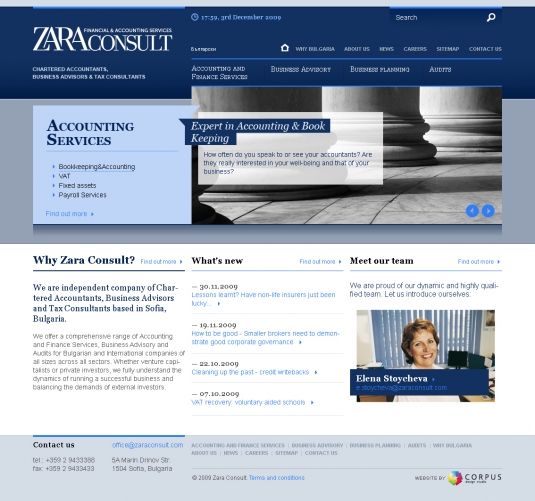 Web site of Zara Consult Web site of Zara Consult